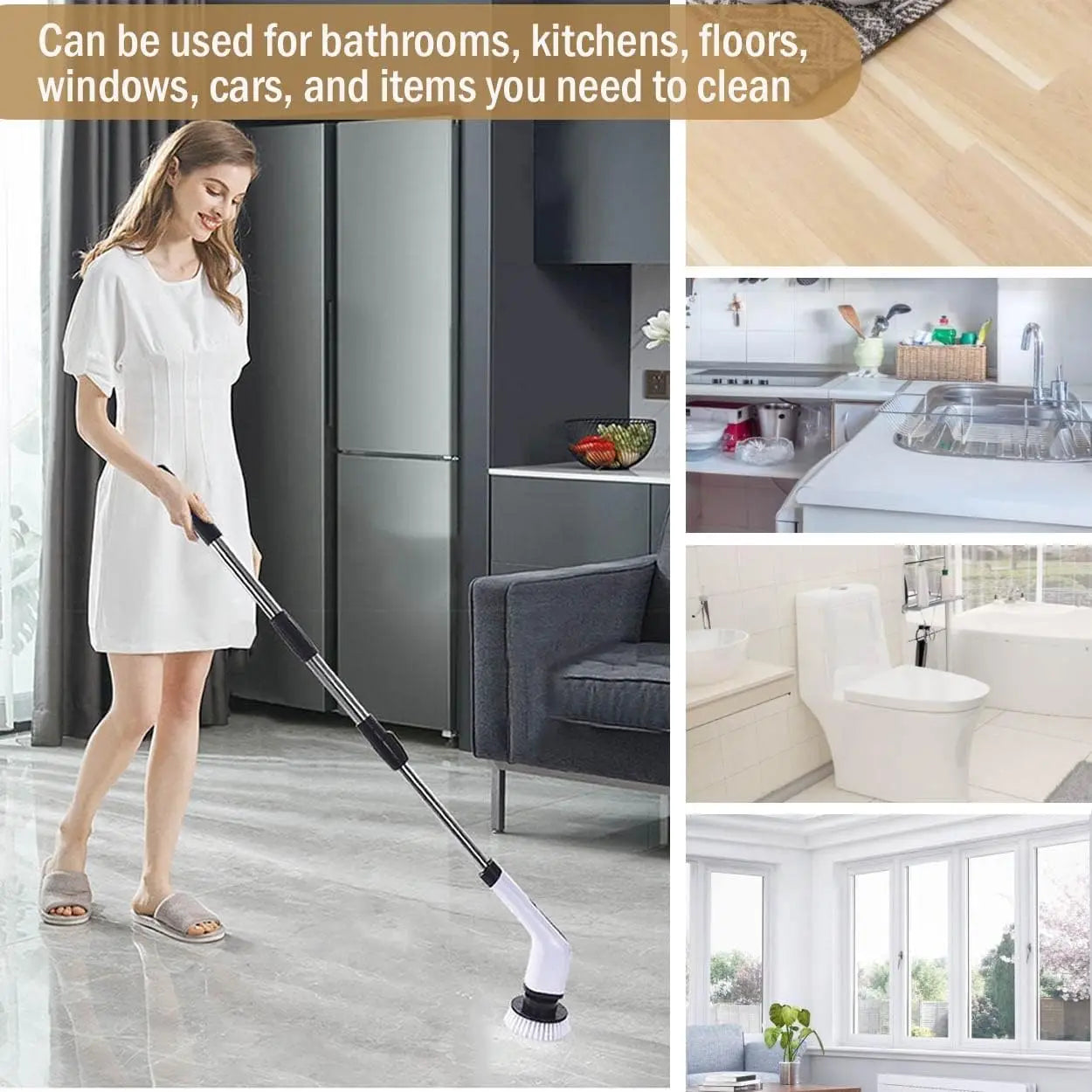 Electric Spin Scrubber – Effortless Cleaning for Tiles, Sinks & Showers