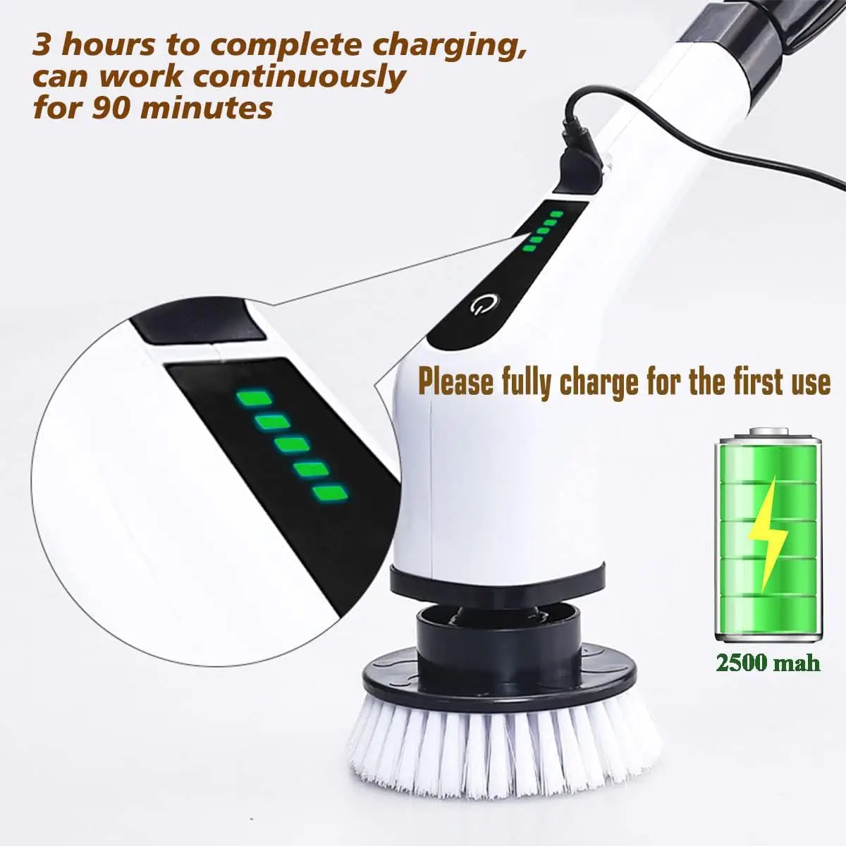 Electric Spin Scrubber – Effortless Cleaning for Tiles, Sinks & Showers